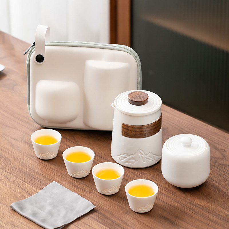 Korean Tea Set - Ceramic Portable Travel Tea Set 1