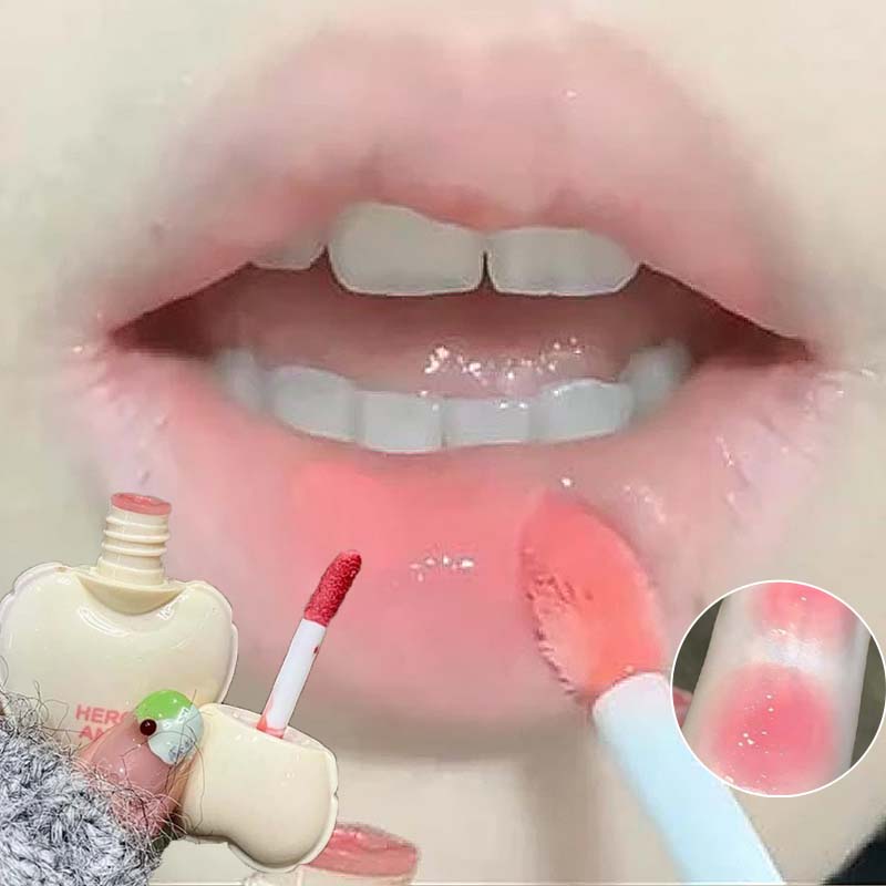 Lip Tint Korean - Cute Heart Mirror Liquid Lipstick Love