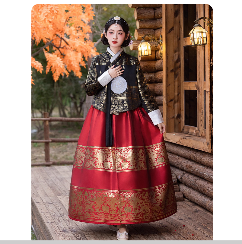 Korean Women Lifestyle - Ethnic style retro Hanbok temperament slimming