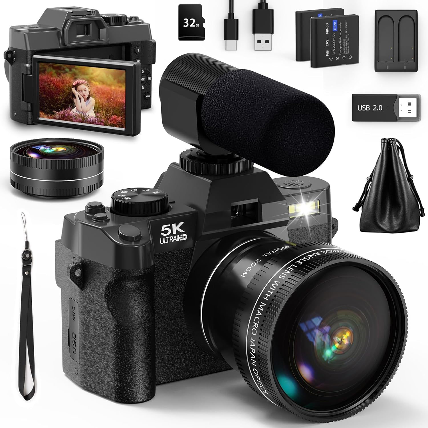 NBD 5K&48MP Digital Camera wit - đánh giá và giá Korean Lifestyle Vlogs