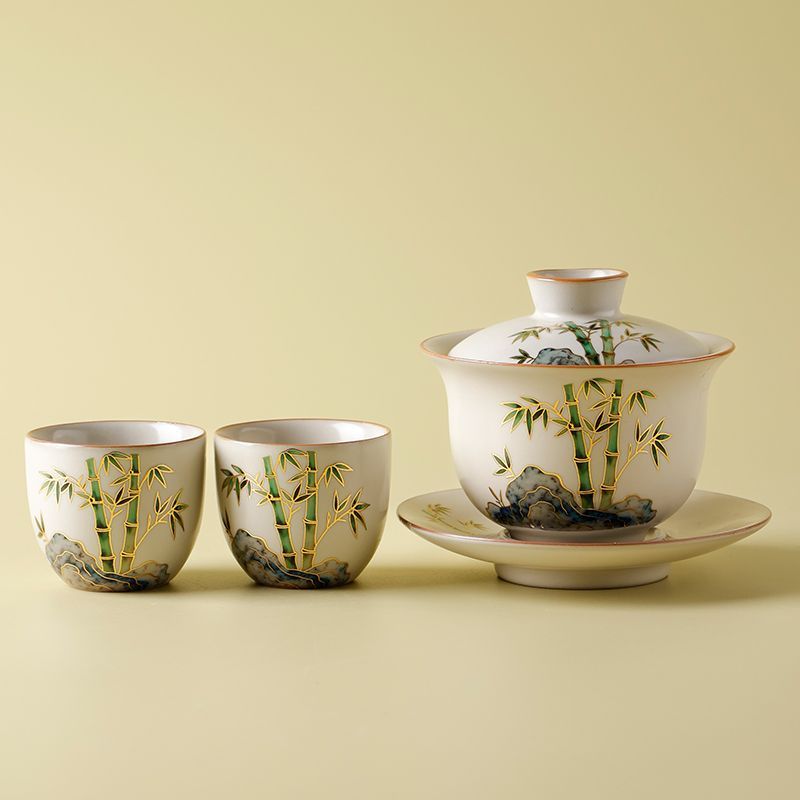 Gaiwan Tea Set 1 Gaiwan, 2 Cup - đánh giá và giá Korean Tea Set