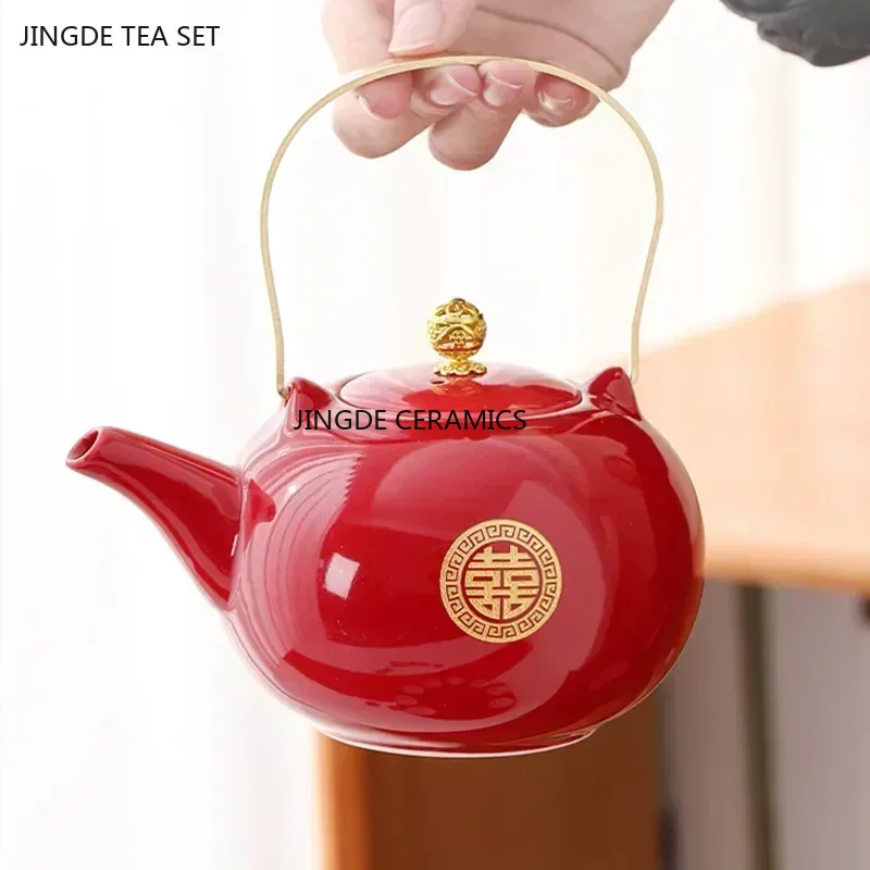 Red Ceramic Tea Set, Chinese W - đánh giá và giá Korean Tea Set