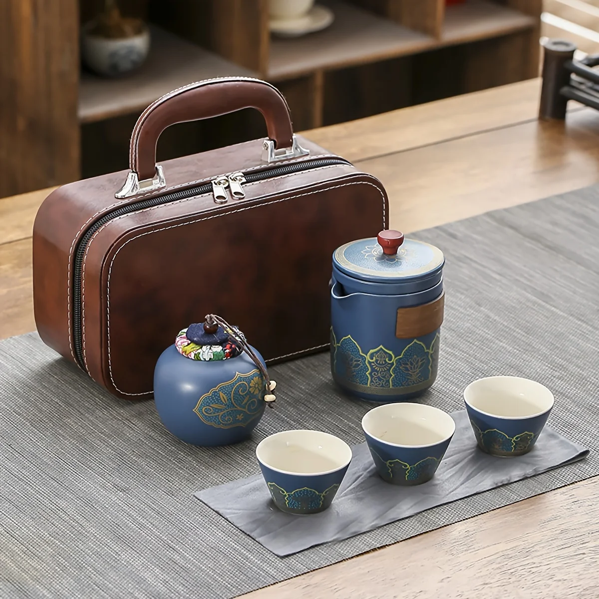 1 Set Travel Tea Set Portable  - đánh giá và giá Korean Tea Set