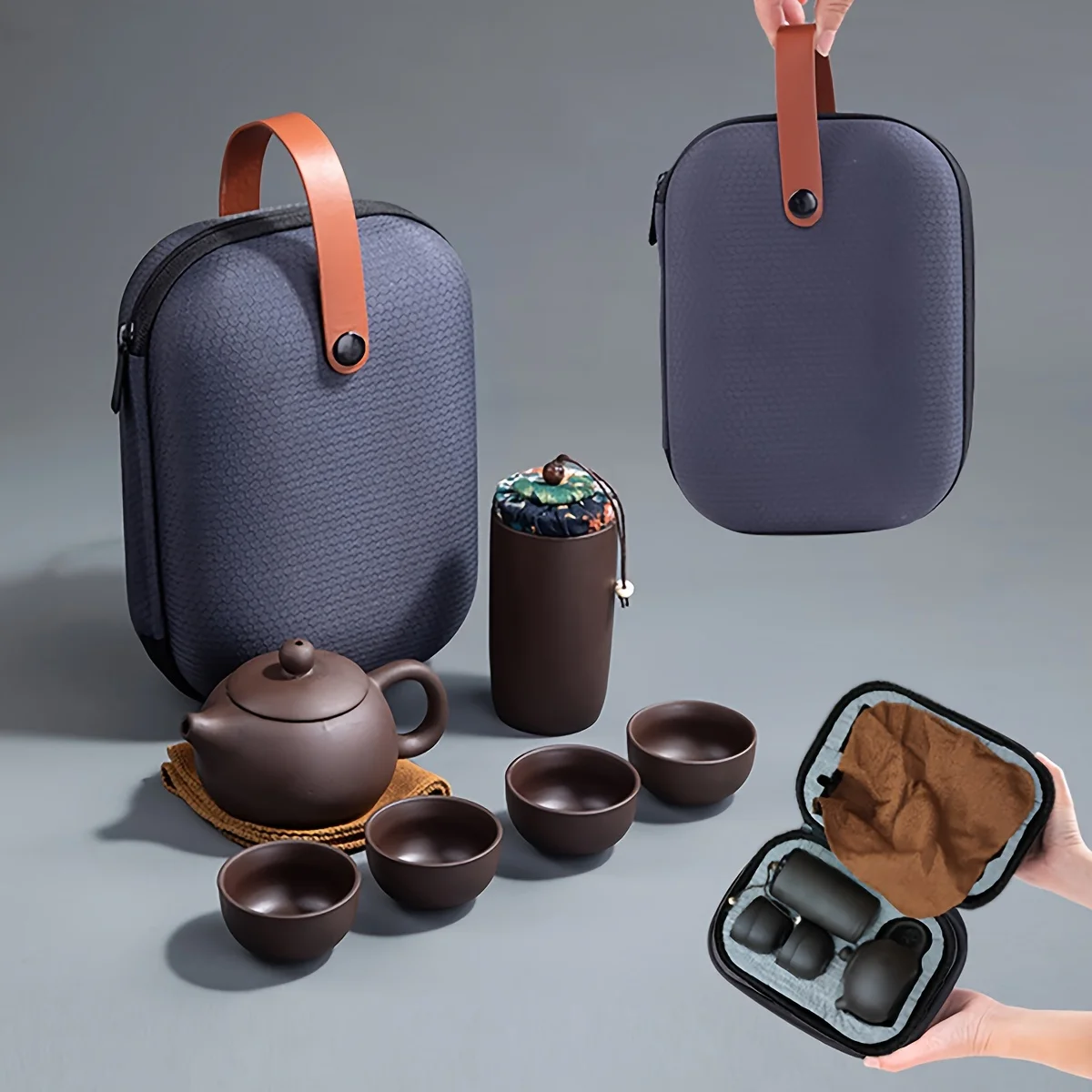 1 Set Travel Tea Set Portable  - đánh giá và giá Korean Tea Set