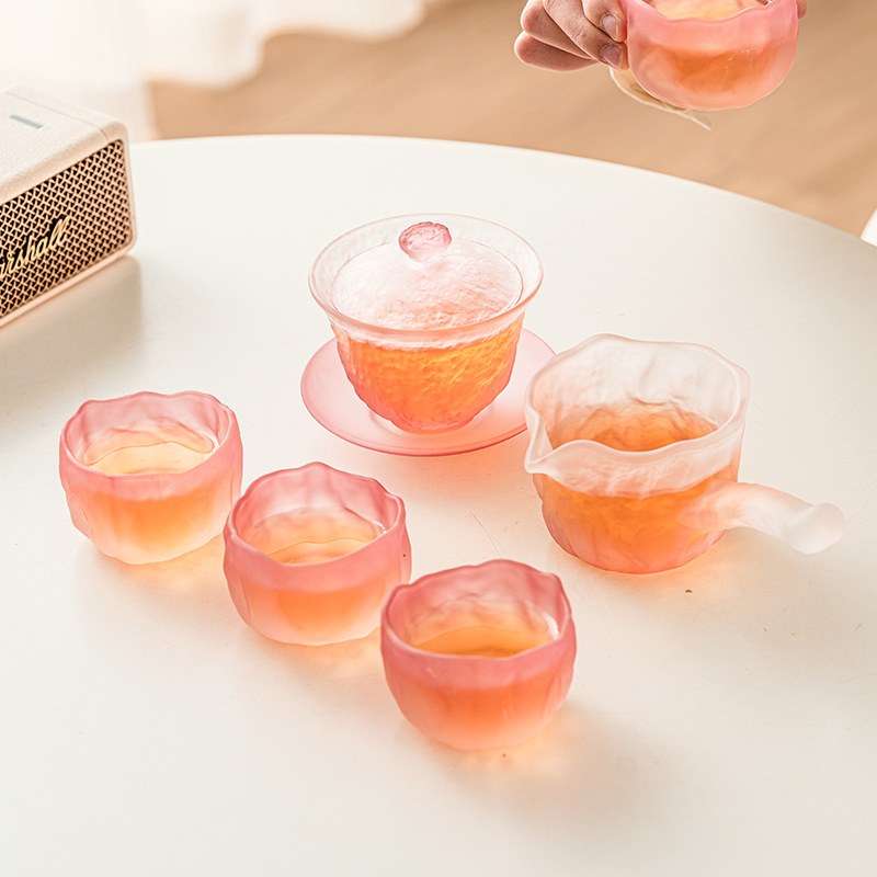 Glass Kung Fu Tea Set Gradient - đánh giá và giá Korean Tea Set