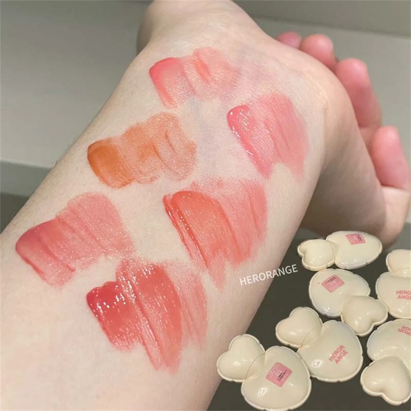 Cute Heart Mirror Liquid Lipst - đánh giá và giá Lip Tint Korean