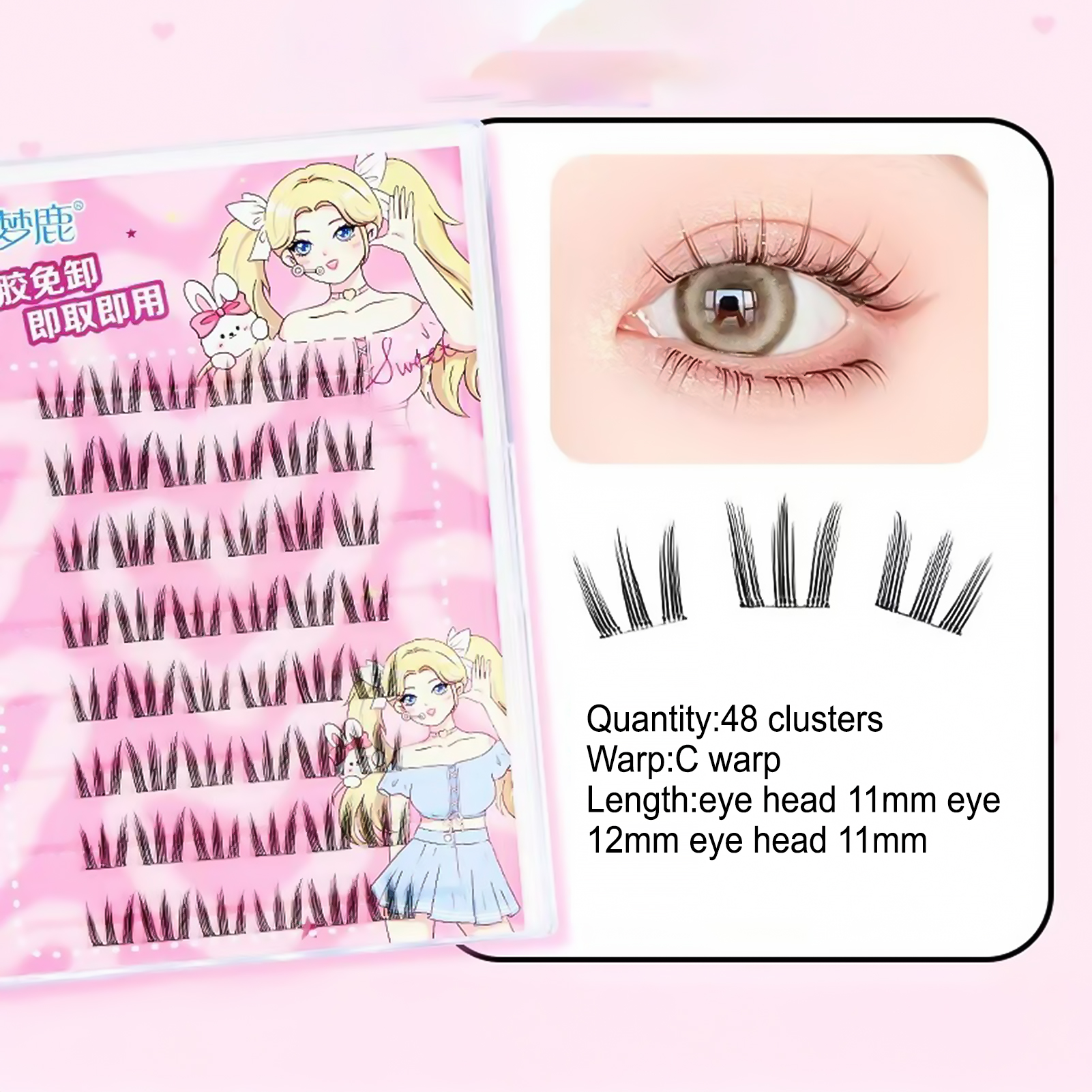 Women DIY Curling Eyelash Clus - đánh giá và giá Korean Lifestyle Products