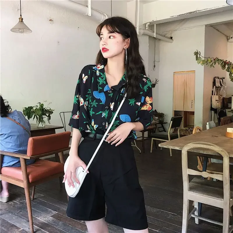 Shirts Women Corduroy Patch Po - đánh giá và giá Korean Daily Lifestyle