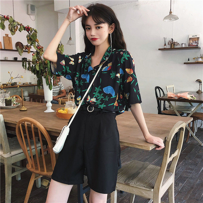 Shirts Women Corduroy Patch Po - đánh giá và giá Korean Daily Lifestyle